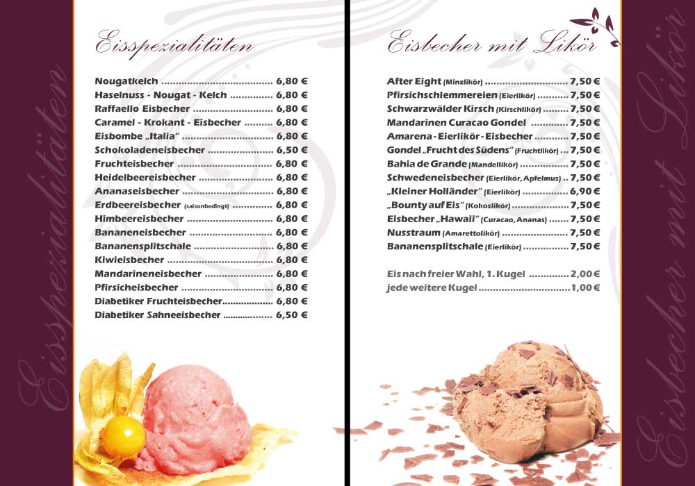 Eisbecher Eisbecher mit Likoer